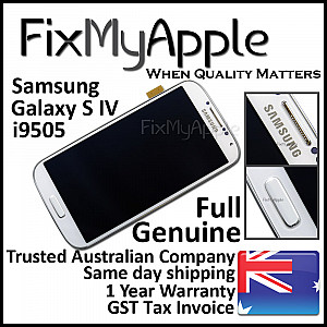 Samsung Galaxy S4 i9505 / i9507 LCD Touch Screen Digitizer Assembly with Frame - White [Full OEM]